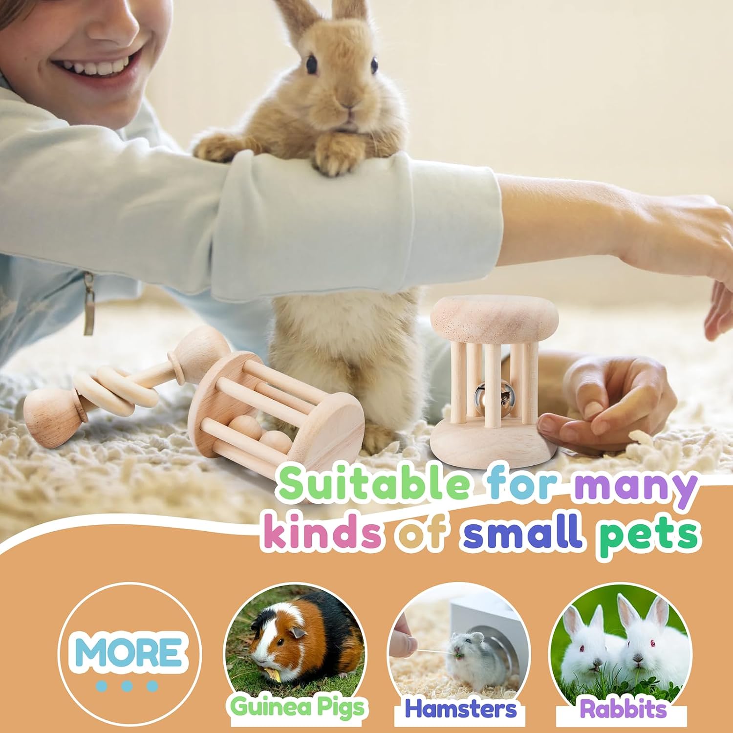 Natural Wood Chew Toys for Small Pets - Image 2